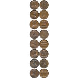 COMMEMORATIVE MEDALS. BRITISH HISTORICAL MEDALS. Kings of England, Copper Medals (8), from