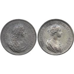 COMMEMORATIVE MEDALS. BRITISH HISTORICAL MEDALS. Charles II (1660-1685), and Catherine, Ba