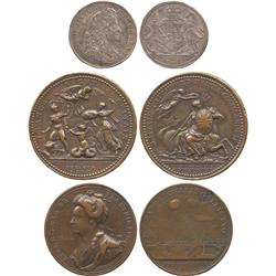 COMMEMORATIVE MEDALS. BRITISH HISTORICAL MEDALS. Anne, Barcelona Relieved, Copper Medal, 1