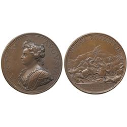 COMMEMORATIVE MEDALS. BRITISH HISTORICAL MEDALS. Anne, Battle of Almenara, Copper Medal, 1