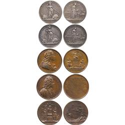 COMMEMORATIVE MEDALS. BRITISH HISTORICAL MEDALS. Copper Medals by Jean Dassier (3), Archbi