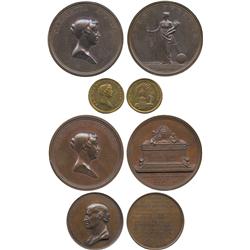 COMMEMORATIVE MEDALS. BRITISH HISTORICAL MEDALS. Princess Charlotte, Copper Medals (2), Be