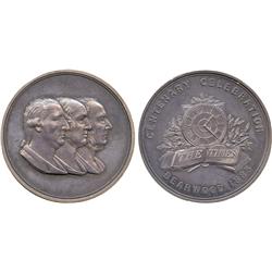 COMMEMORATIVE MEDALS BY THEME. Journalism, The Centenary of The Times Newspaper, Silver Me