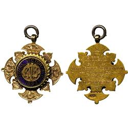 COMMEMORATIVE MEDALS BY THEME. Sport, Boxing, Royal Victoria Athletic Club, two colour Gol