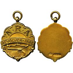 COMMEMORATIVE MEDALS BY THEME. Sport, Shooting, NRA, Revolver Competition, 1925, shaped ov