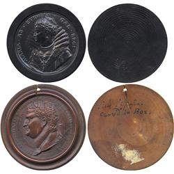 COMMEMORATIVE MEDALS BY THEME. Wooden Medals, the Emperor Vespasian (69-79), a boxwood rou