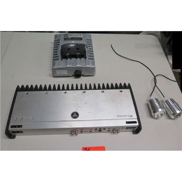 Vanner 81100Can 100 Amp, JL Audio 1000/1v2 Channel Car Amp & Lights