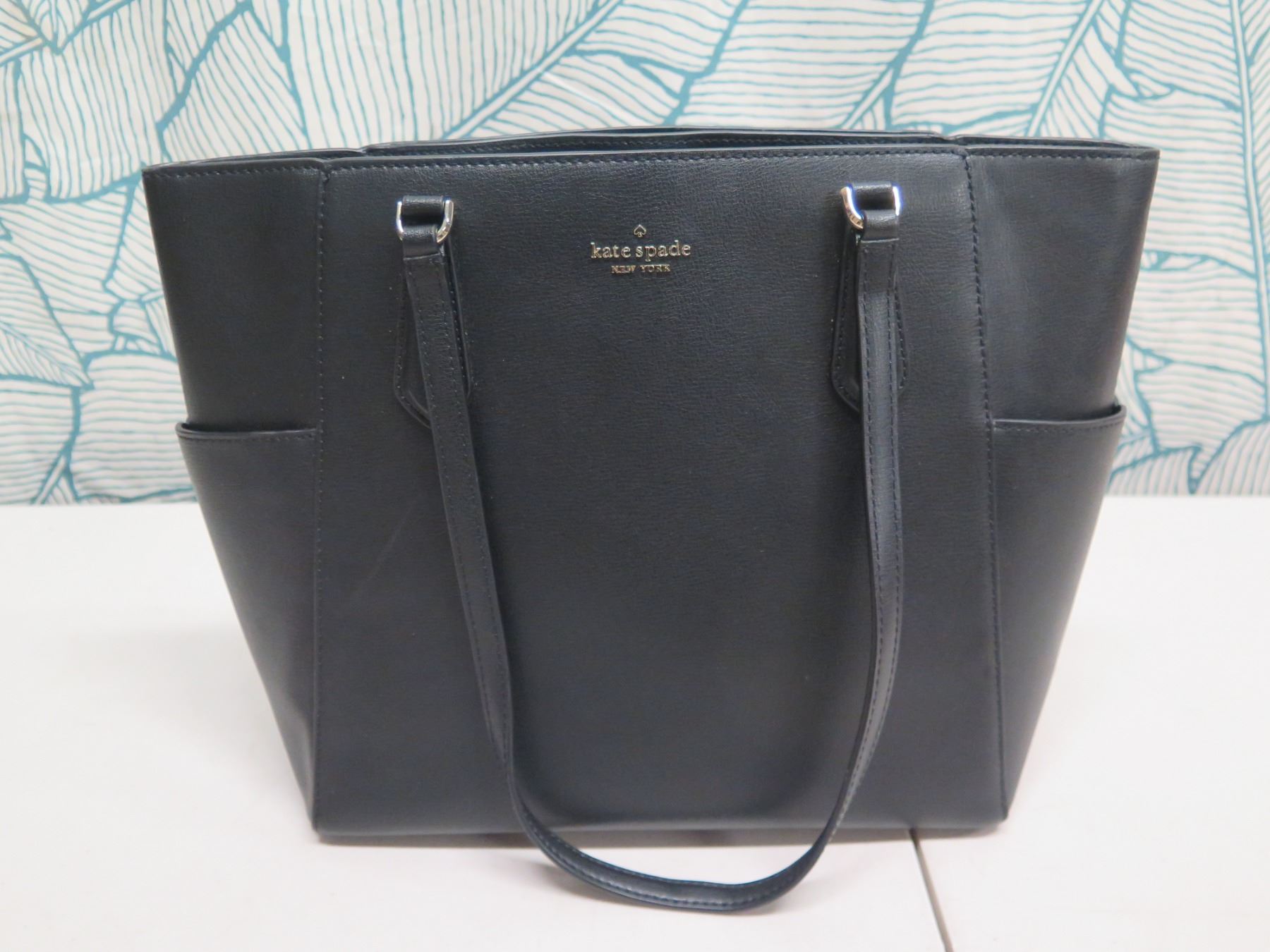 Kate Spade New York D411 Black Tote Bag & Pink Zipper Wallet/Wristlet