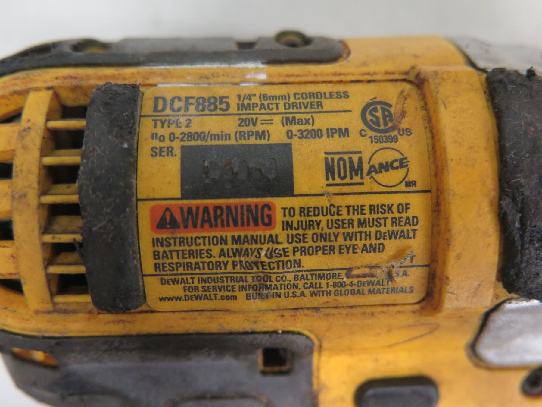 DeWalt DCF885 Impact Driver, DWE4011 Angle Grinder, Chargers, etc in