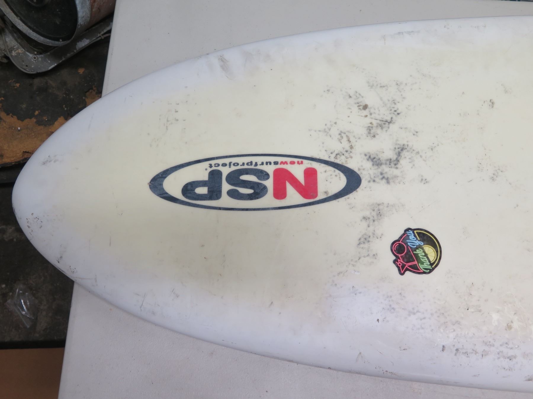 NSP New Surf Project Surfboard w/ 3 Skegs 82"L Oahu Auctions