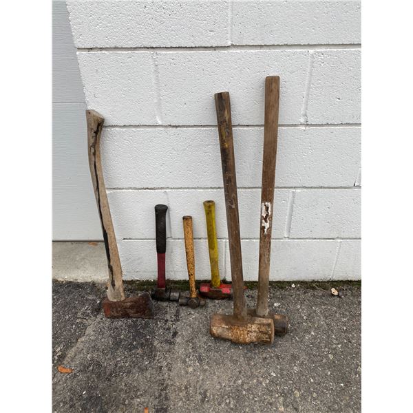 Axe, sledge hammers ect