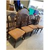 Image 1 : Pedistal table and 4 chairs table top needs refinishing