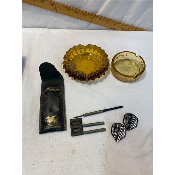 Dart items and ashtrays