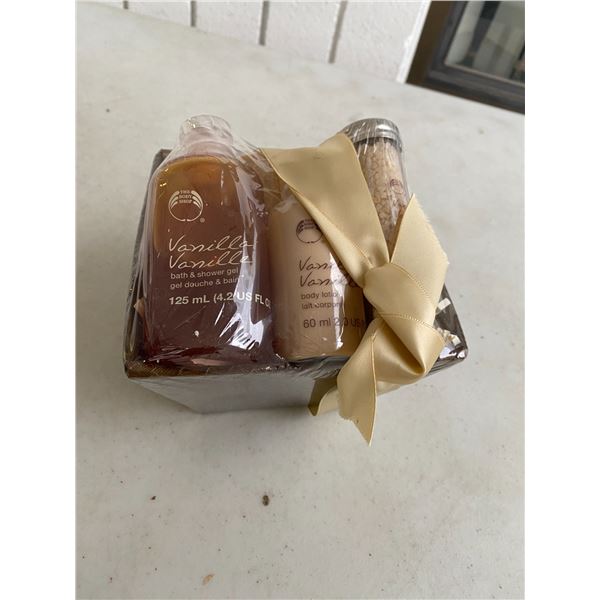 Body Shop Vanilla gift basket