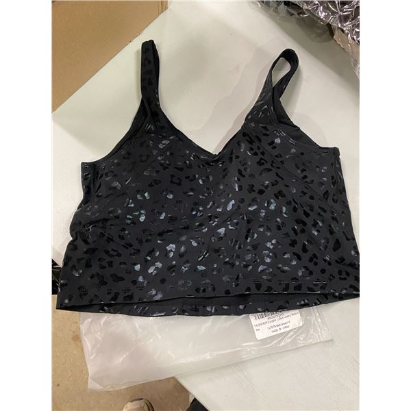 Medium new black leopard bra