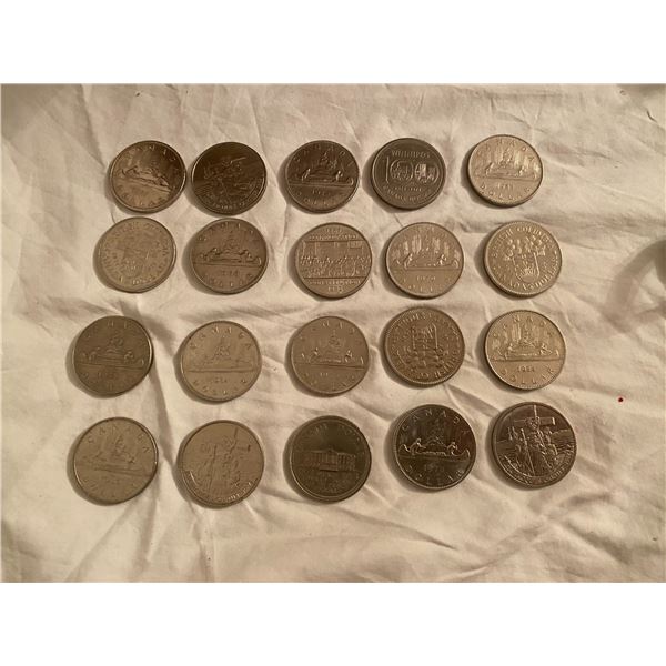 $20 in Canadian $1 coins
