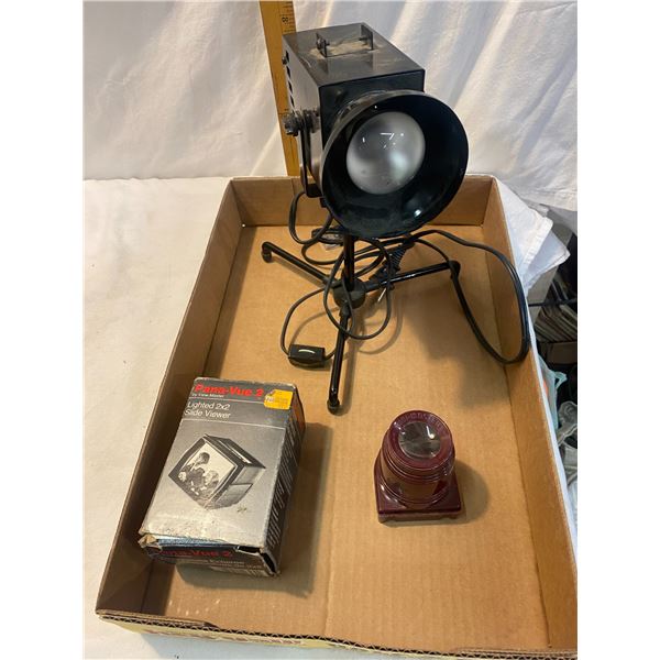 Slide viewer, light ect