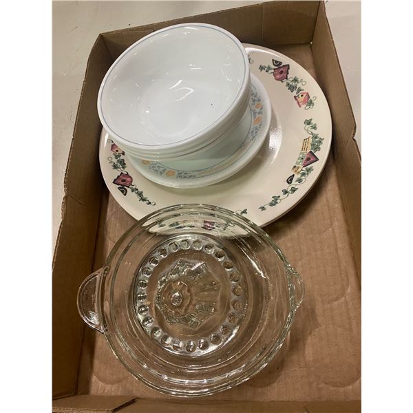 Corelle and glass juicer