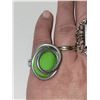 Image 3 : HANDCRAFTED IN ALBERTA LIME GREEN STONE EXPANDABLE RING
