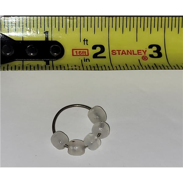 STERLING SILVER HOOP WITH QUARTZ STONES