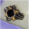Image 3 : STUNNING GOLD TONE BLACK DIAMOND RING