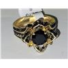 Image 4 : STUNNING GOLD TONE BLACK DIAMOND RING