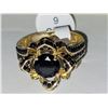 Image 5 : STUNNING GOLD TONE BLACK DIAMOND RING