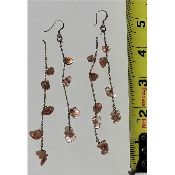 CARNELIAN 925 STERLING SILVER SHOULDER DUSTER EARRINGS