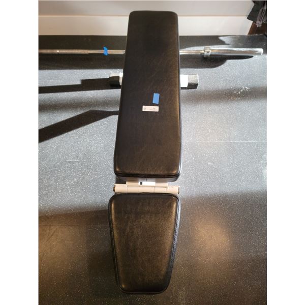 Gym Bench & 87" Barbell