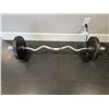 Image 1 : Curl Bar with 2x 25lbs Euro Weights