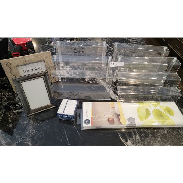4 Small Plastic Displays, Birch Tree Wall Decals, Photo Frames & More
