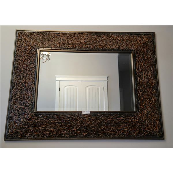 Large Beautiful Wicker Style Mirror