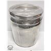 Image 1 : LOT OF 2 SOUP POT INSERTS WITH LIDS