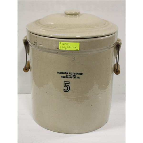 5 GALLON TRADITIONAL CROCK POT W/ LID