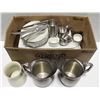 Image 1 : BOX OF ASSORTED DISHWARE INCL: DINNER PLATES,