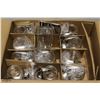 Image 1 : BOX OF NEW CHROME SUGAR/SYRUP DISPENSERS-12 TOTAL