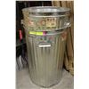 Image 1 : TWO ALUMINUM GARBAGE CANS W/ HANDLES