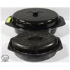 Image 1 : 2 ROASTING PANS W/ COVERS