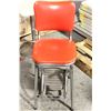 Image 2 : PADDED RED VINYL CHAIR W/ FOLD OUT STEPS