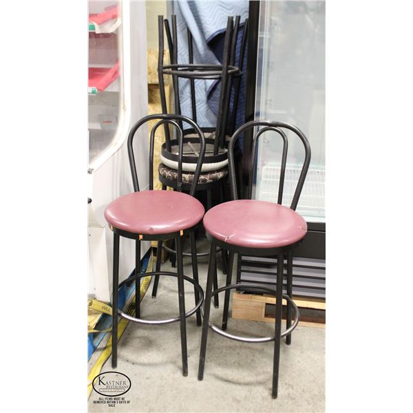 SIZE VARIOUS PADDED STOOLS - AS IS