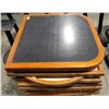 Image 2 : 1 DOZEN MATCHING COMPOSITE DINING TABLES W/ LEG