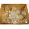 BOX OF ASSORTED DRINKING GLASSES