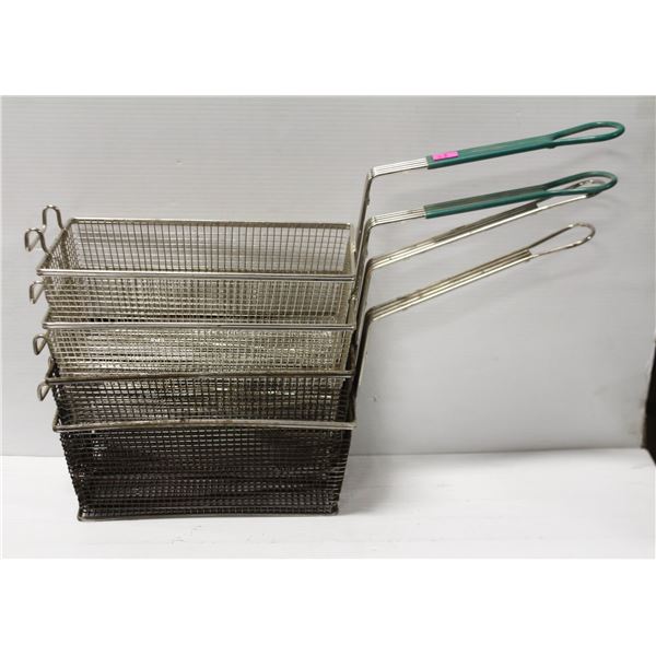 LOT OF 4 DEEP FRYER BASKETS