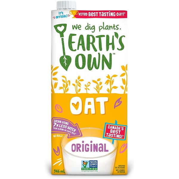 NEW CASE OF 12 EARTH'S OWN OAT MILK ORIGINAL