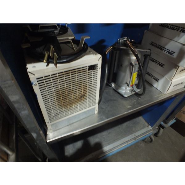 2 Small Construction Heaters & 20 Ton Air Jack