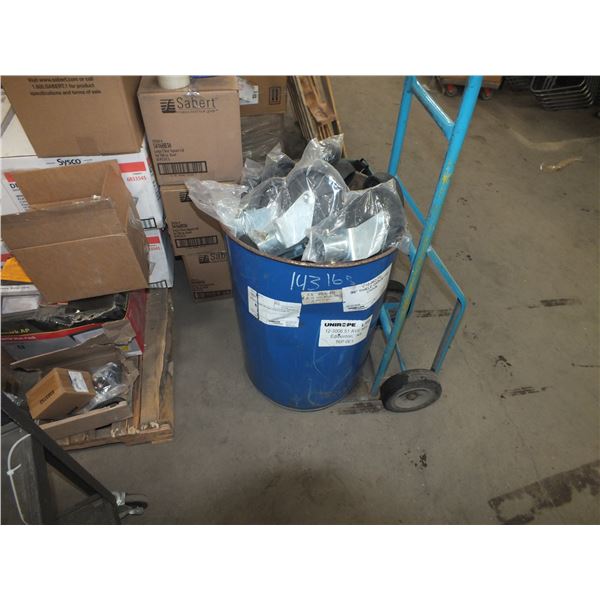 Metal Drum Full Of Caster Wheels