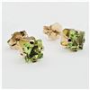 Image 3 : Yellow Gold Natural Peridot Earrings