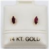 Image 3 : Yellow Gold Natural Enhanced Ruby Earrings