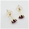 Image 4 : Yellow Gold Natural Enhanced Ruby Earrings