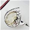 Image 3 : Sterling Silver Natural Lemon Quartz Ring